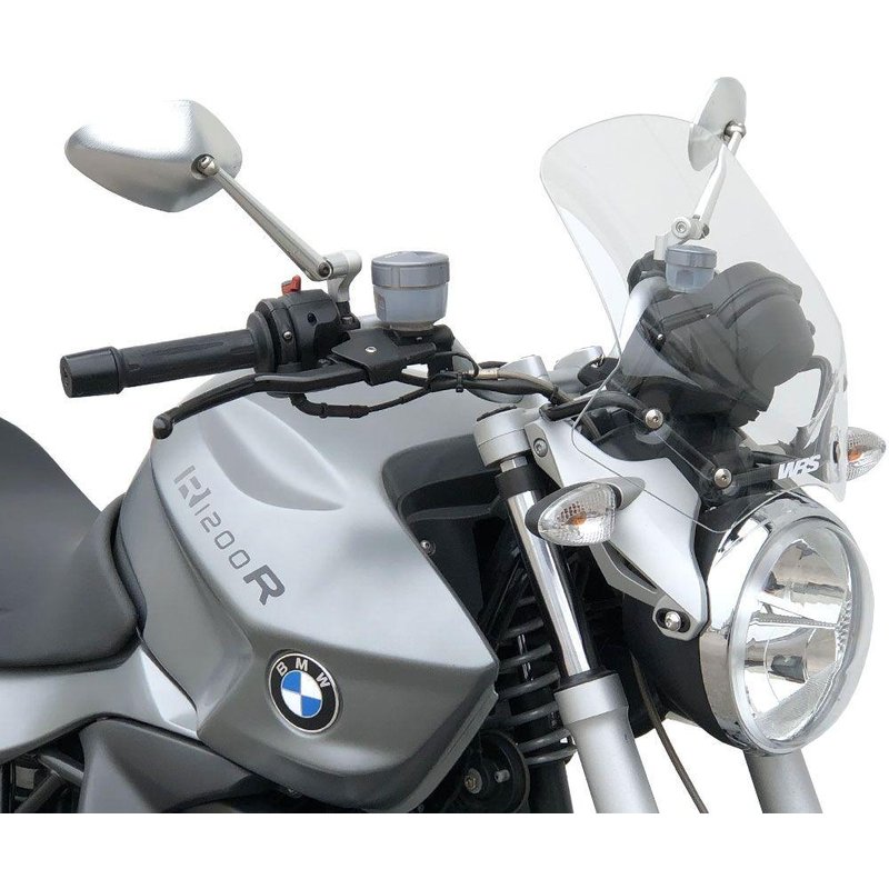 BM044T - WRS Windscreen For BMW R 1200 R 2006-2014 34 cm (13-3/8") - Clear