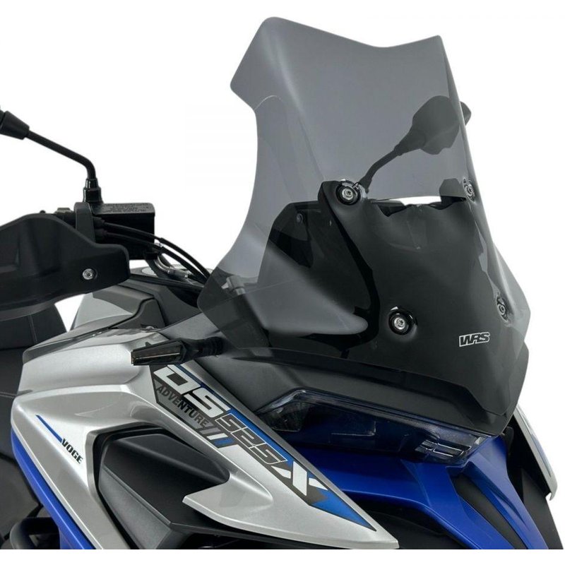 VO002FS - WRS Windscreen For Voge Adventure 525 DSX ABS 2024 44.5 cm (17-1/2") - Dark Smoke