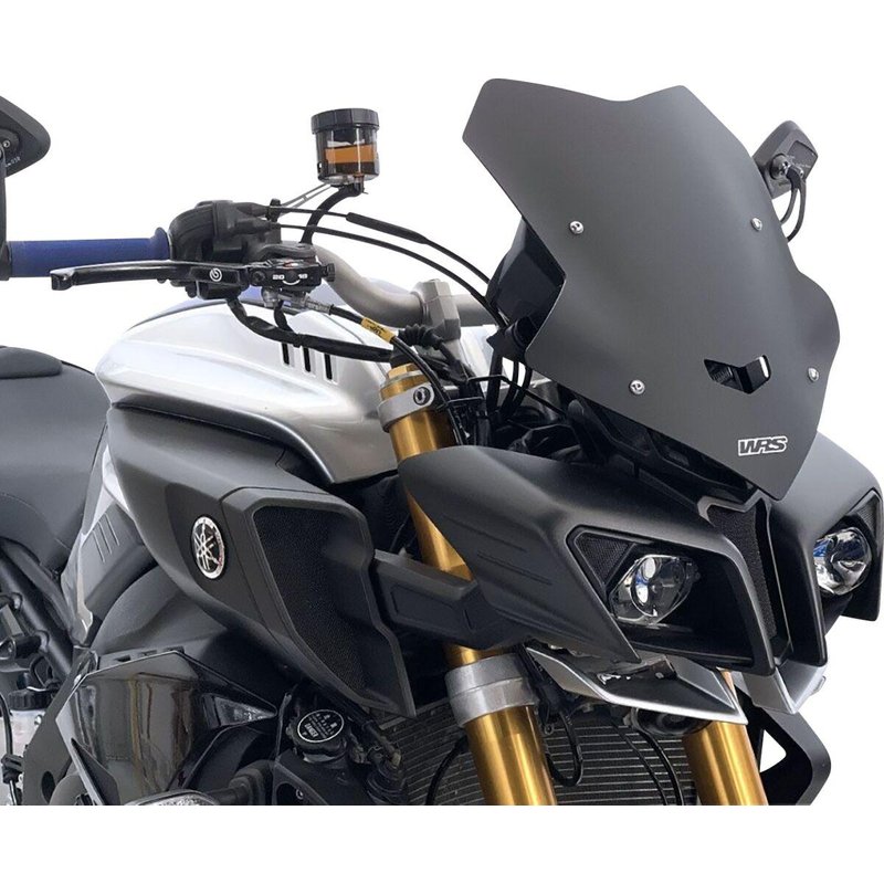 YA026NO - WRS Windscreen For Yamaha MT-10 ABS 2016-2021 34.5 cm (13-1/2") - Black