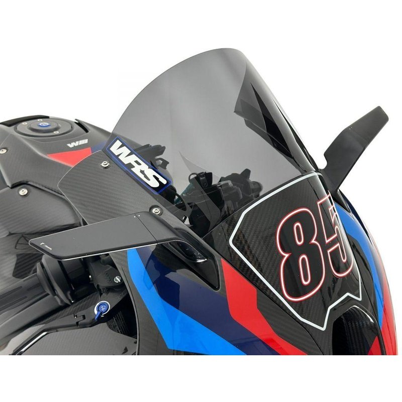 BM100FS - WRS Windscreen For BMW M 1000 RR ABS 2023-2024 21.5 cm (8-1/2") - Dark Smoke