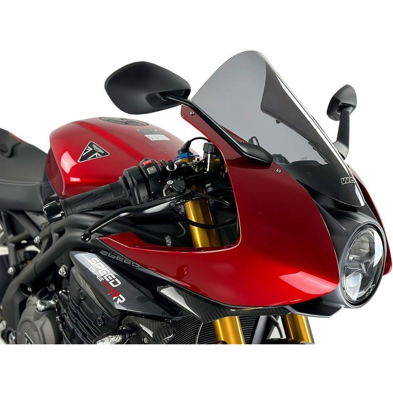 TR007F - WRS Windscreen For Triumph Speed Triple 1200 RR ABS 2022-2024 39 cm (15-3/8") - Smoke