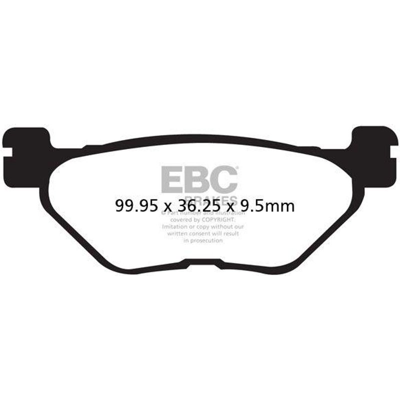 FA319/2V - EBC Vee Semi-Sintered Brake Pads For Yamaha FJR 1300 2001-2005 Rear
