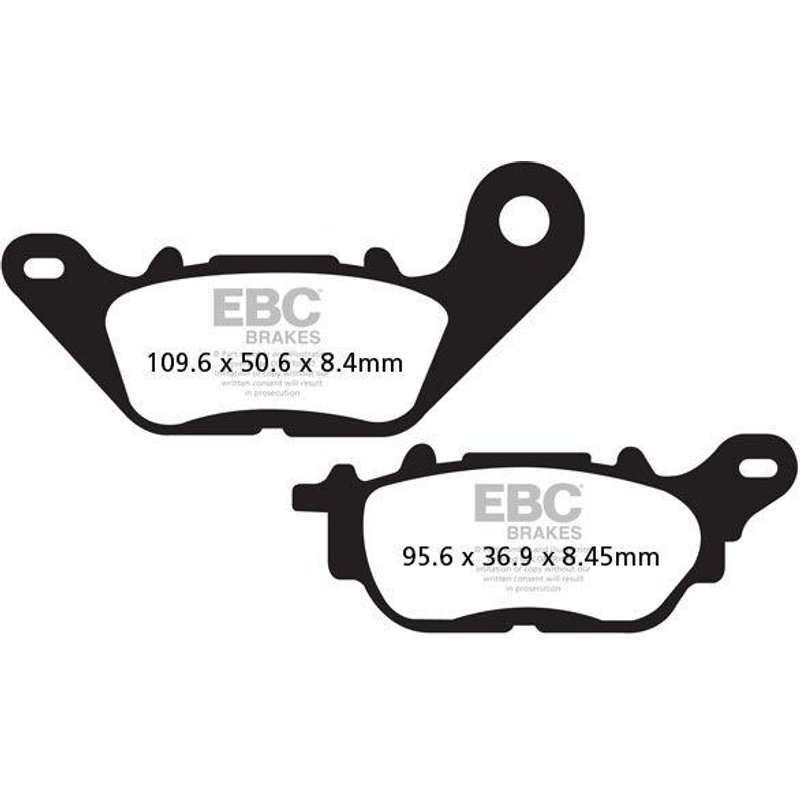 FA464 - EBC FA Series Organic Brake Pads For Yamaha XSR 125 ABS 2022-2023 Front