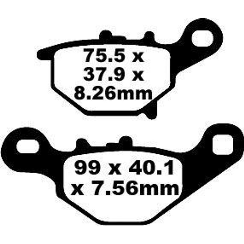 FA401TT - EBC TT Sport Carbon Fusion Brake Pads For Suzuki RM85 Small Wheel 2005-2018 Rear