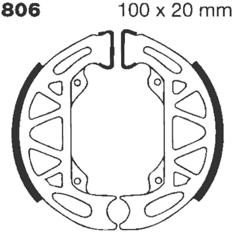 806 - EBC Standard Brake Shoes For Mash Bipop 50 AC 2015-2016 Rear