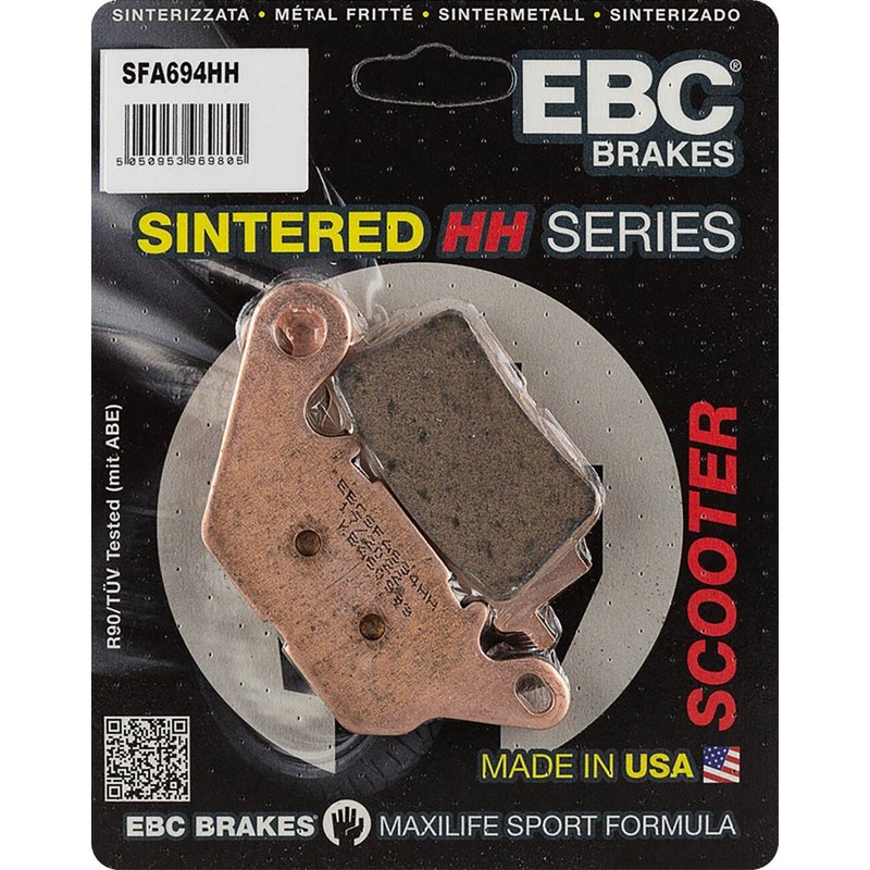 SFA694HH - EBC SFA-HH Series Sintered Scooter Brake Pads For Yamaha G 125 ABS 2015 Front