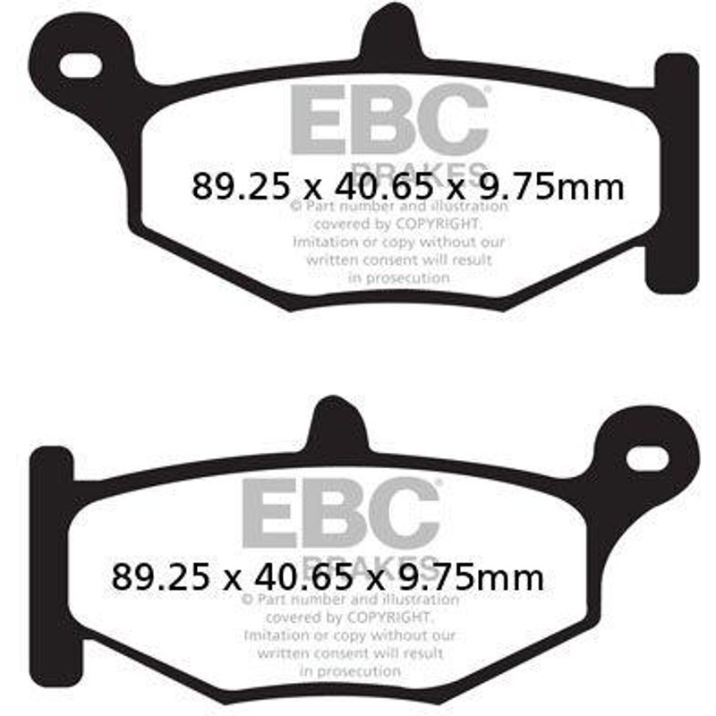 FA419V - EBC Vee Semi-Sintered Brake Pads For Suzuki DL 1000 ABS V-Strom 2014-2020 Rear