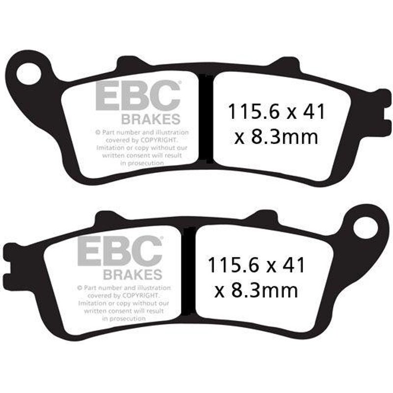 FA261V - EBC Vee Semi-Sintered Brake Pads For Honda CTX1300 2014-2019 Rear