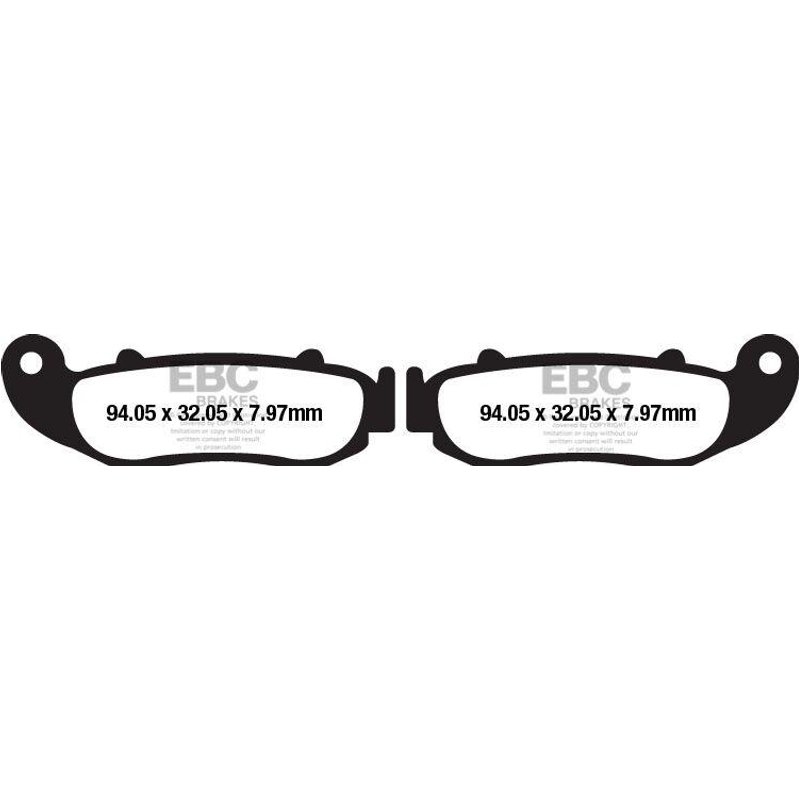 FA664R - EBC R Series Heavy Duty Sintered Brake Pads For Fantic 250 E Casa 2017 Front