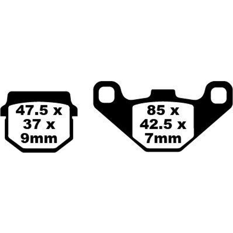 SFA083 - EBC SFA Series Organic Scooter Brake Pads For Quadro 350 D 2012-2014 Parking Brake