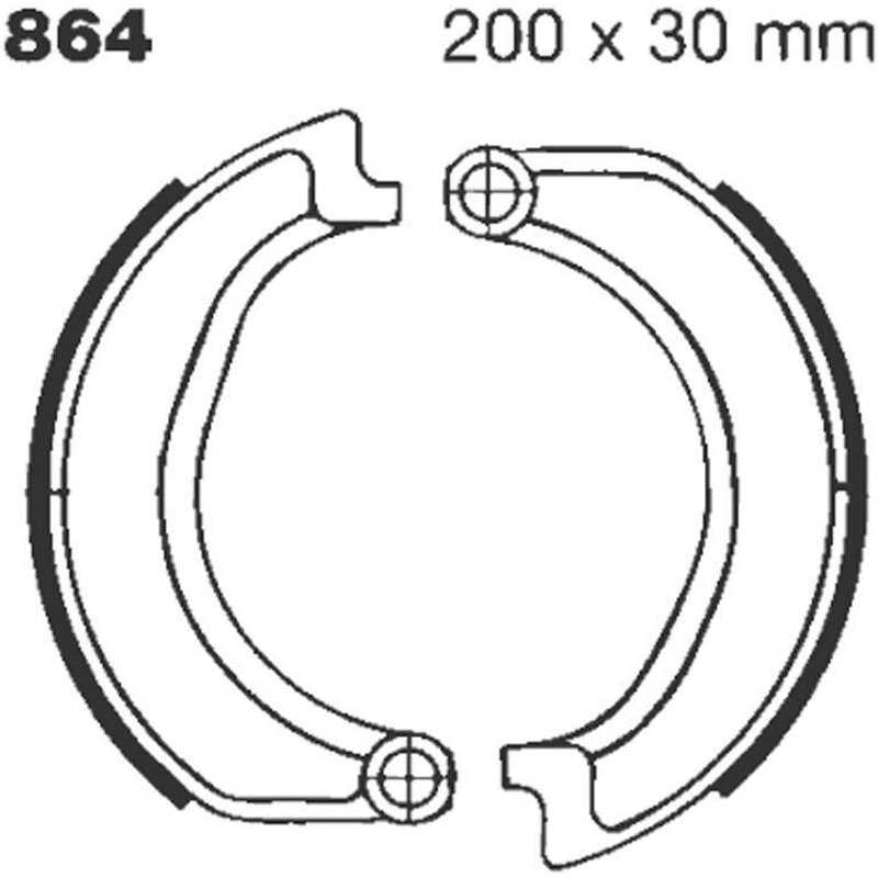 864 - EBC Standard Brake Shoes For BMW R 50 /5 1969-1973 Front