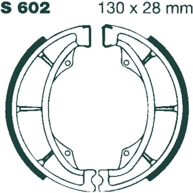 S602G - EBC G Grooved Brake Shoes For Suzuki DR125 1982-1988 Front