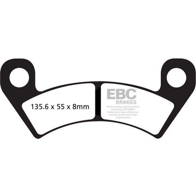 FA610R - EBC R Series Heavy Duty Sintered Brake Pads For Arctic Cat Textron Wildcat 4 1000 EFI HO 4X4 2013-2016 Front