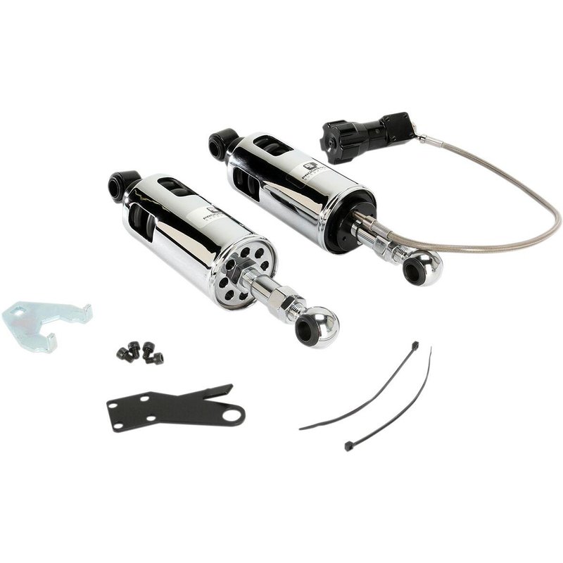 422-4103C - Progressive Suspension 422 Series Shocks With Remote Adjustable Preload For Harley Davidson FLST 1340 1989-1990 - Chrome