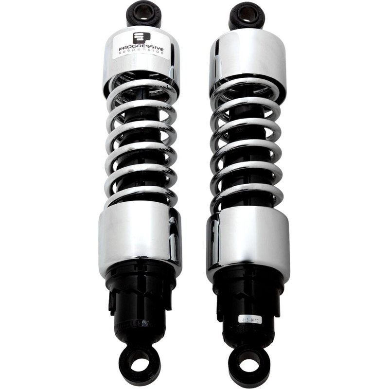 412-4072C - Progressive Suspension 412 Series Shocks For Harley Davidson FLH 1868 ABS 2021 330mm (13.00") - Chrome