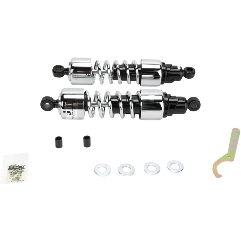 412-4222C - Progressive Suspension 412 Series Cruiser Shocks For Honda GL 1100 1980-1983 - Black/Chrome