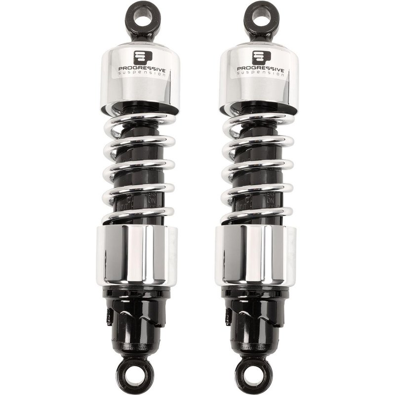 412-4079C - Progressive Suspension 412 Series Shocks For Harley Davidson FLH 1868 ABS 2021 305.00 mm (12.00") - Chrome