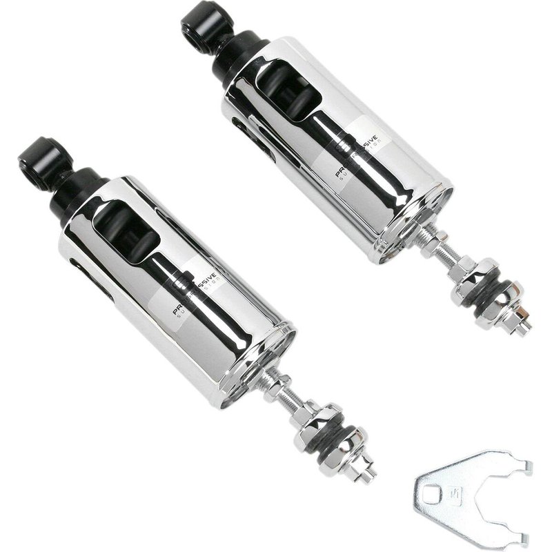 422-4037C - Progressive Suspension 422 Series Shocks For Harley Davidson FLS 1690 2012-2016 - Chrome