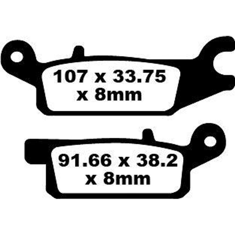 FA443TT - EBC TT Sport Carbon Fusion Brake Pads For Yamaha YFM250R Raptor 2008-2009 Front