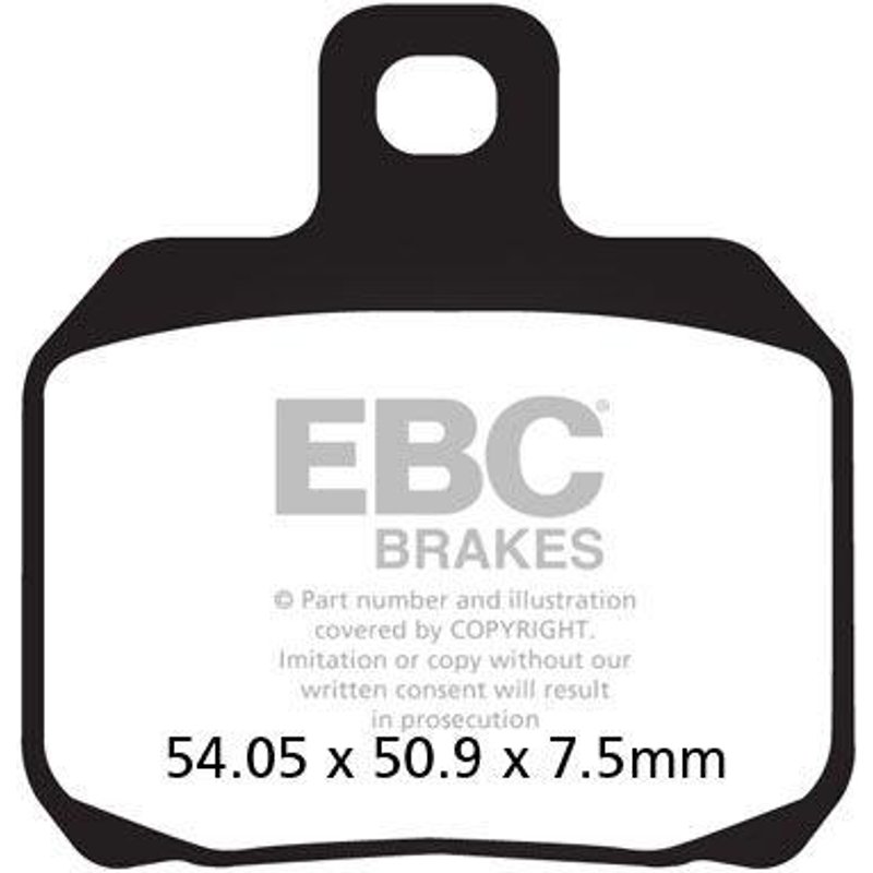 FA266V - EBC Vee Semi-Sintered Brake Pads For Ducati 1098 2007-2008 Rear