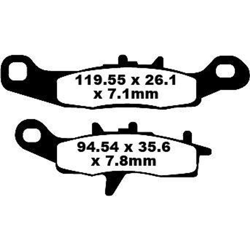 FA258TT - EBC TT Sport Carbon Fusion Brake Pads For Kawasaki KX100 1997-2000 Front