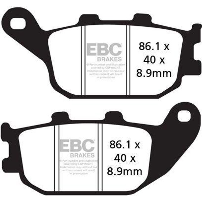 SFA358HH - EBC SFA-HH Series Sintered Scooter Brake Pads For Honda NSS 250 2001-2004 Rear