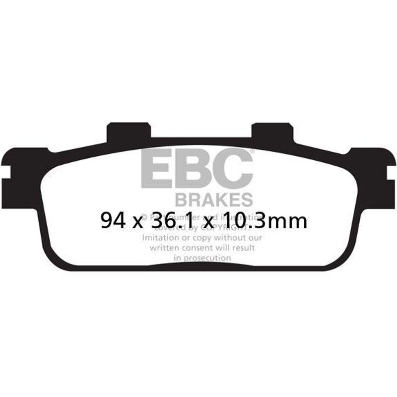SFA427HH - EBC SFA-HH Series Sintered Scooter Brake Pads For Sym Cruisym 300 I 2018-2020 Rear