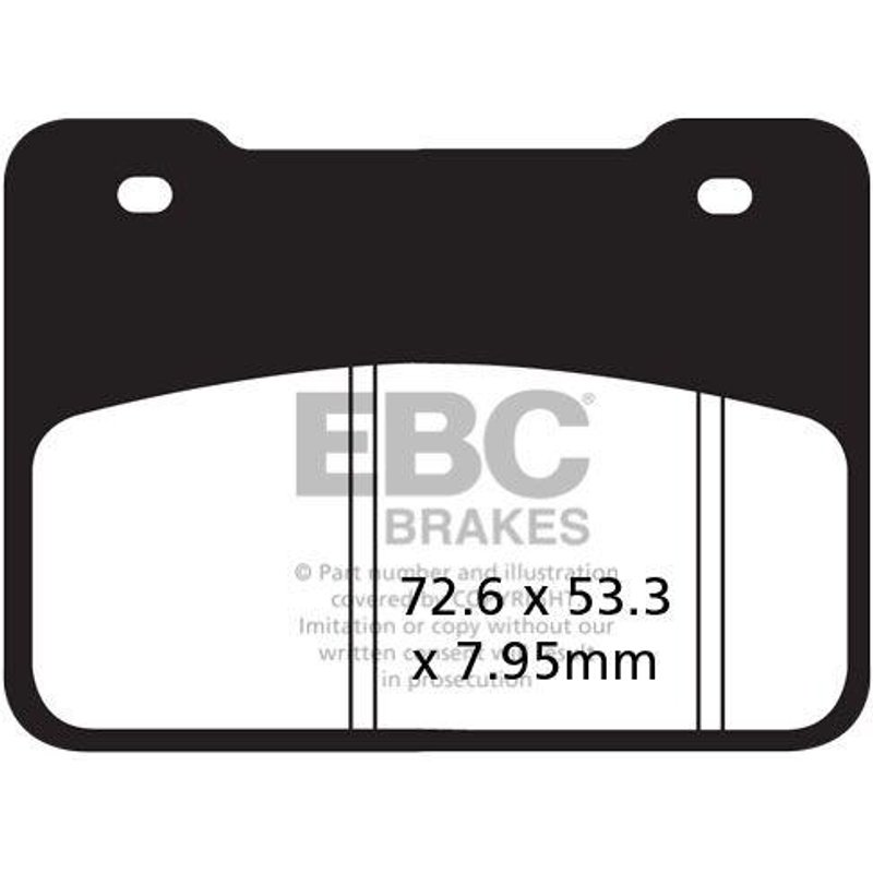 SFA627HH - EBC SFA-HH Series Sintered Scooter Brake Pads For Aeon Elite 400 I ABS 2015 Front