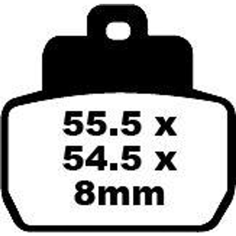 SFA425 - EBC SFA Series Organic Scooter Brake Pads For Piaggio Beverly 500 2006 Rear