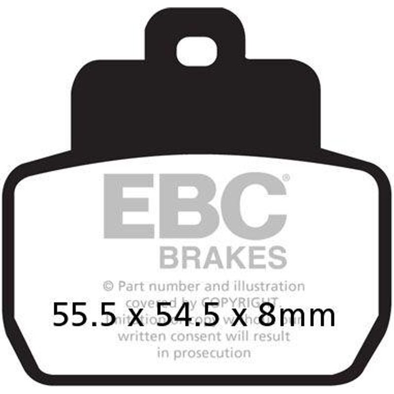 SFA425HH - EBC SFA-HH Series Sintered Scooter Brake Pads For Piaggio Beverly 500 2006 Rear