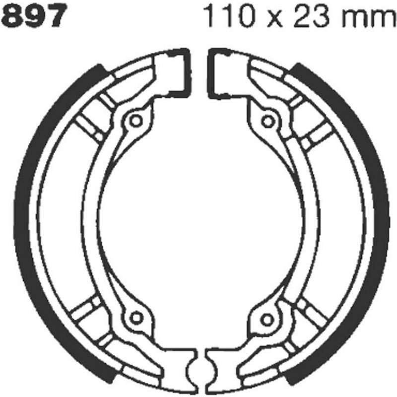 897 - EBC Standard Brake Shoes For Peugeot Big Max 50 2004-2009 Rear