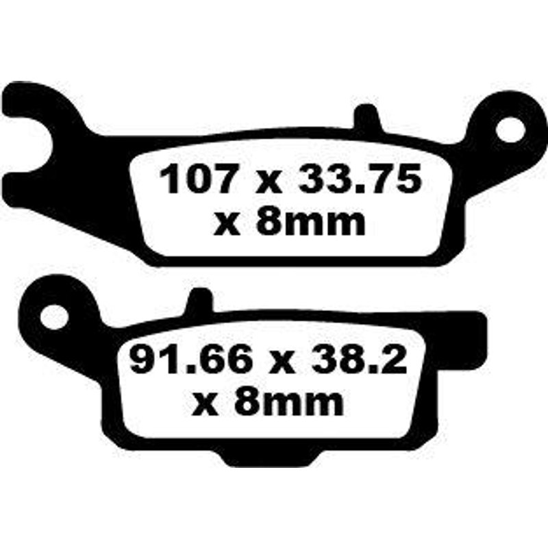 FA444TT - EBC TT Sport Carbon Fusion Brake Pads For Yamaha YFM250R Raptor 2008-2009 Front