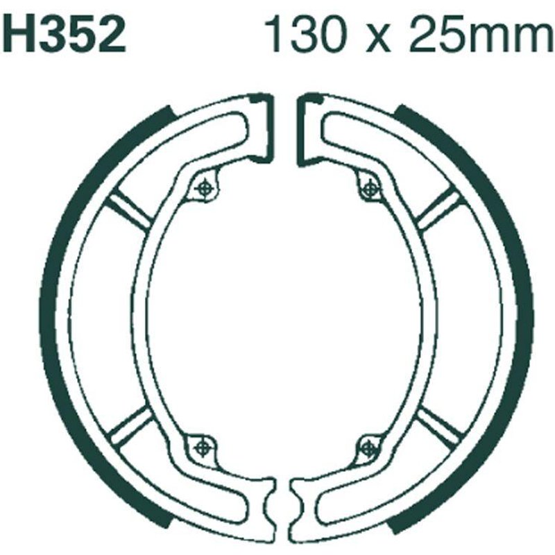 H352 - EBC Standard Brake Shoes For Honda C 125 ABS Super Cub 2018-2020 Rear