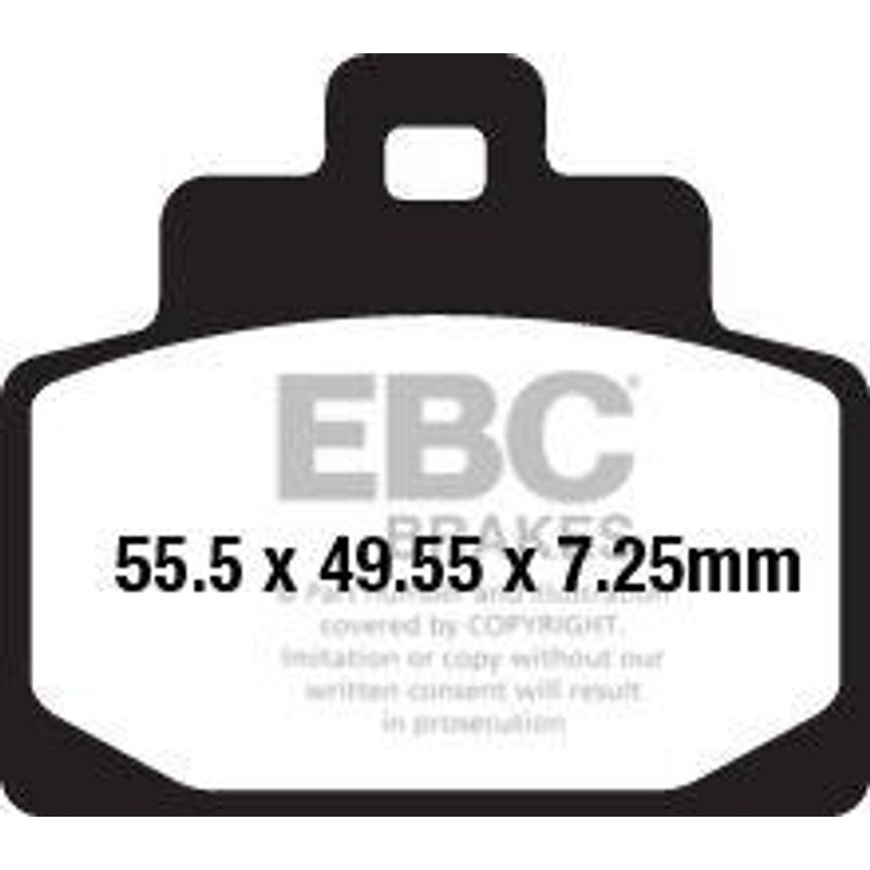 SFA681HH - EBC SFA-HH Series Sintered Scooter Brake Pads For Vespa GTS 300 HPE ABS 2023-2024 Rear