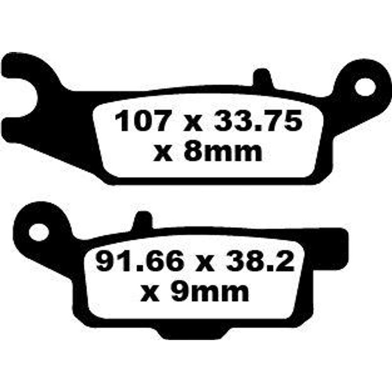 FA446TT - EBC TT Sport Carbon Fusion Brake Pads For Yamaha YFM 550 FG 4X4 Grizzly 2009 Rear