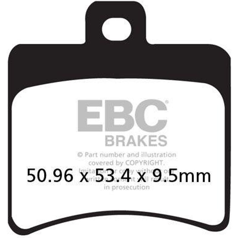SFA298HH - EBC SFA-HH Series Sintered Scooter Brake Pads For Aprilia Atlantic 125 2003-2008 Rear