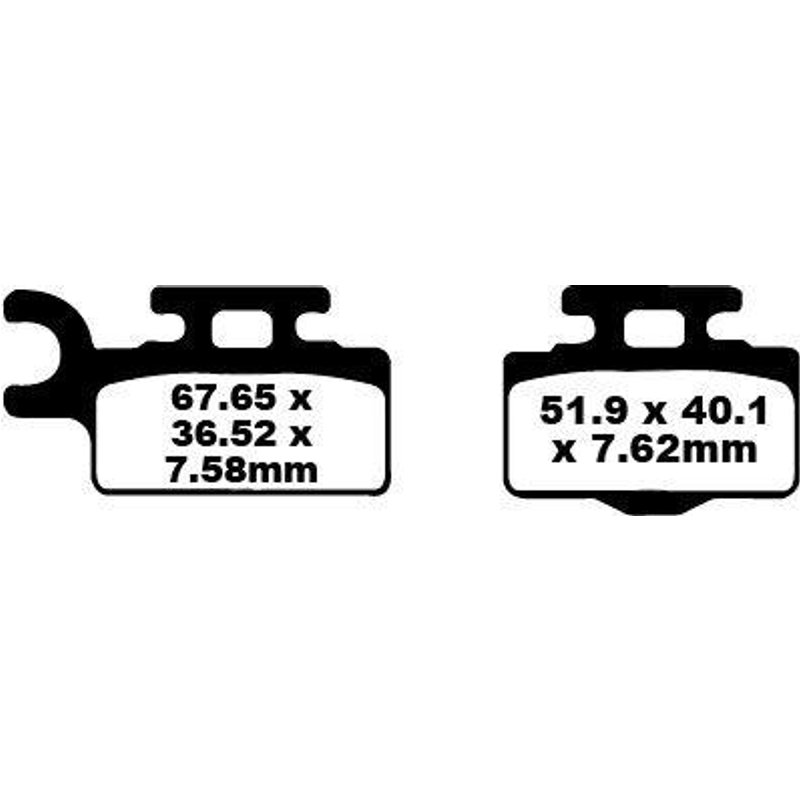 FA302TT - EBC TT Sport Carbon Fusion Brake Pads For Kawasaki KX65 2024 Front