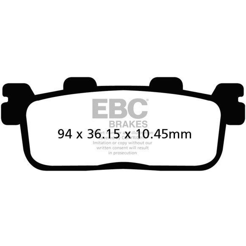 SFA607HH - EBC SFA-HH Series Sintered Scooter Brake Pads For Kymco Agility 300 ABS 2020 Rear