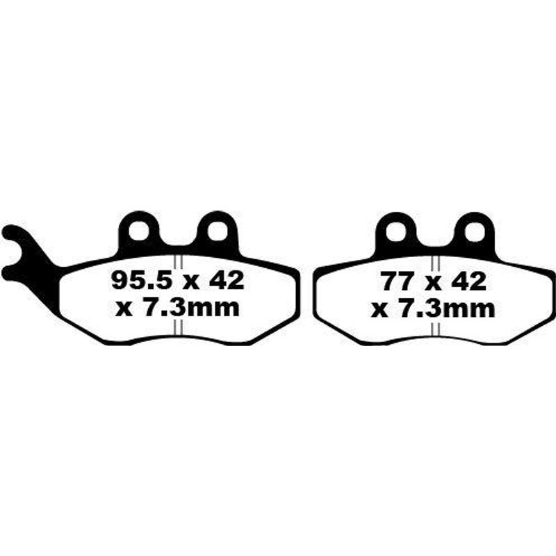 SFA194 - EBC SFA Series Organic Grimeca Brake Pads For Piaggio Beverly 125 2002-2003 Front