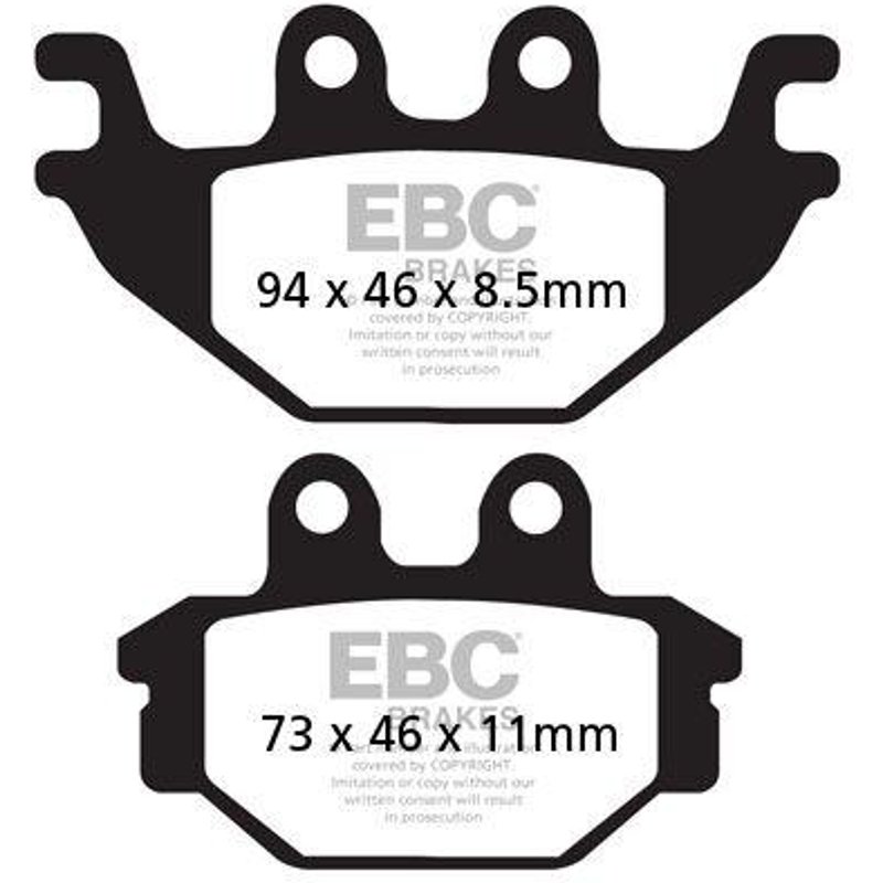FA377HH - EBC FA-HH Series Sintered Brake Pads For Yamaha MT-125 2014-2016 Rear