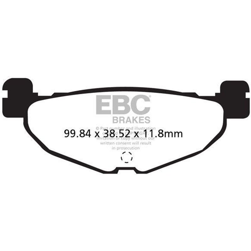 SFA408HH - EBC SFA-HH Series Sintered Scooter Brake Pads For Yamaha CP 250 Morphous 2006-2008 Rear