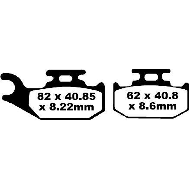FA414TT - EBC TT Sport Carbon Fusion Brake Pads For Suzuki LT-A 400 2X4 Kingquad 2008 Front