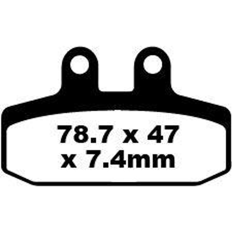 FA256 - EBC FA Series Organic Brake Pads For Honda CA 125 Rebel 1998-2000 Front