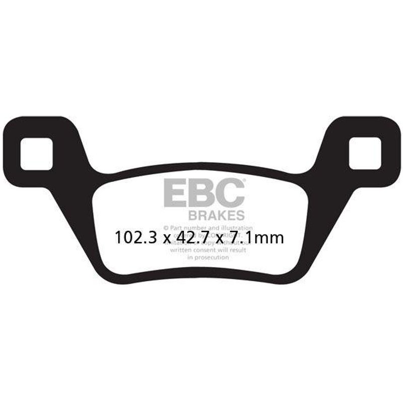 FA600/2R - EBC R Series Heavy Duty Sintered Brake Pads For Kymco MXU 500 I 4X4 2012 Rear