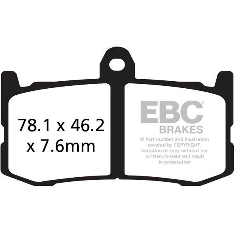 GPFAX491HH - EBC GPFAX Series Race Sintered Nissin Brake Pads For Triumph Daytona 675 2013-2015 Front
