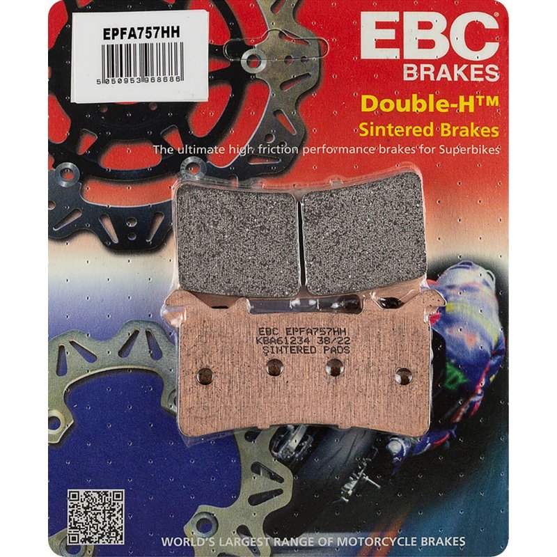 EPFA757HH - EBC EPFA Series Extreme Pro Sintered Nissin Brake Pads For Honda CBR 1000 RR ABS Fireblade 2017-2019 Front