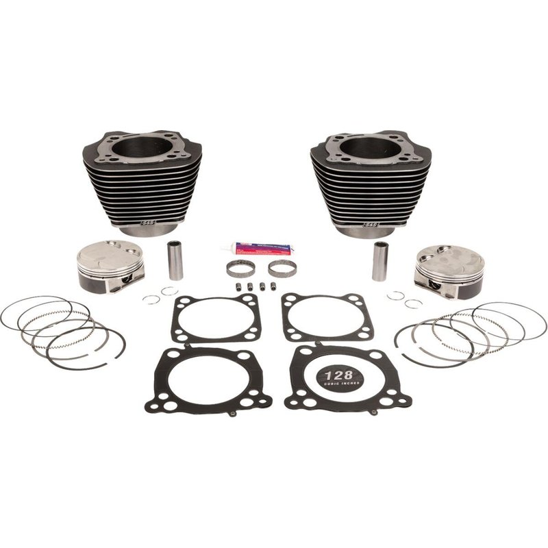 910-0733A - S&S Cycle Cylinder Kit For Harley Davidson FLDE 1750 ABS 2018-2020 - Black Granite/Highlighted Fins