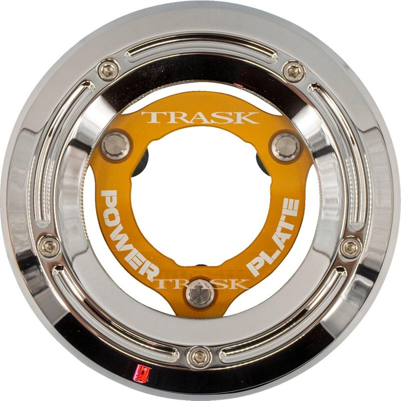 TM-0052-CH-GD - Trask Derby Cover & Power Plate Kit For Harley Davidson FLDE 1750 ABS 2019-2020 - Chrome/Gold