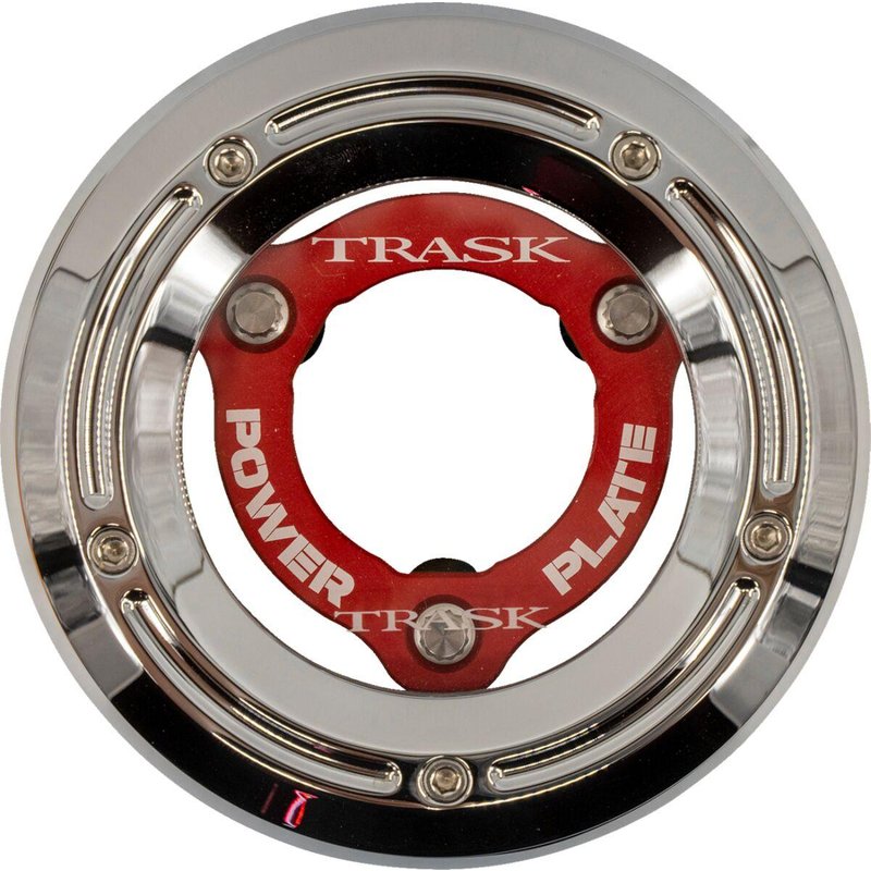 TM-0052-CH-RD - Trask Derby Cover & Power Plate Kit For Harley Davidson FLDE 1750 ABS 2019-2020 - Chrome/Red