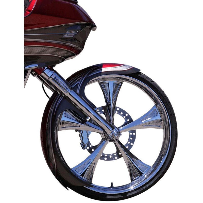 PYO:TALON21-13E-S - Paul Yaffe Steel Talon Fender For Harley Davidson FLHR 1340 1994-1998 53.34 cm (21") Front
